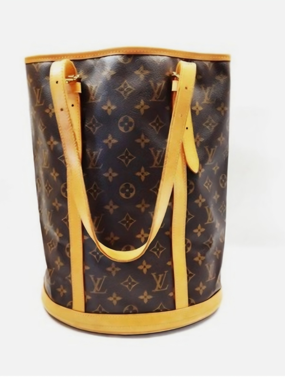 Louis Vuitton Monogram Canvas Bucket Tote in Brown and Tan